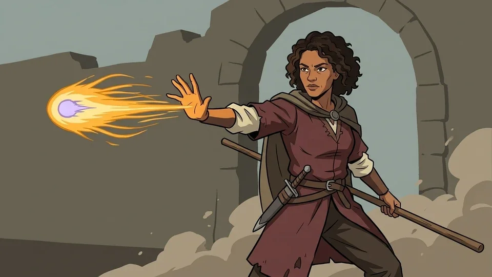 Arcanist calling illustration: a spellcaster channeling arcane power from the Weave.